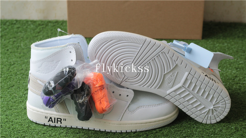 Authentic Air Jordan 1 Off White White 2018